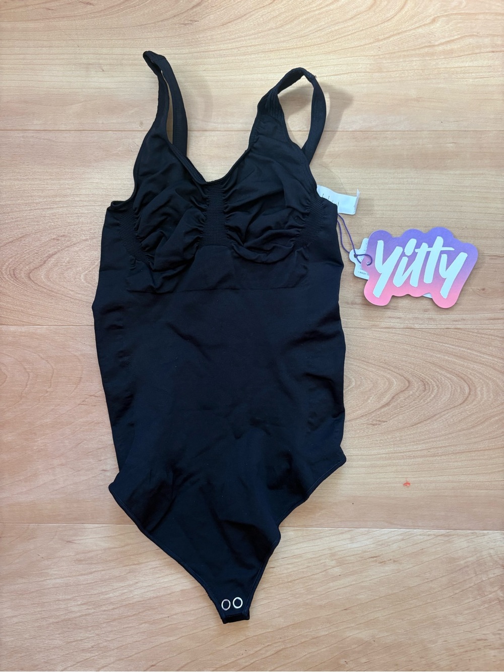 Yitty Nearly Naked Shaping Thong Bodysuit M/L Iconic Black NWT $65